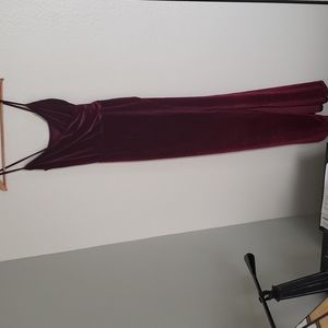 Burgandy velvet dress size M